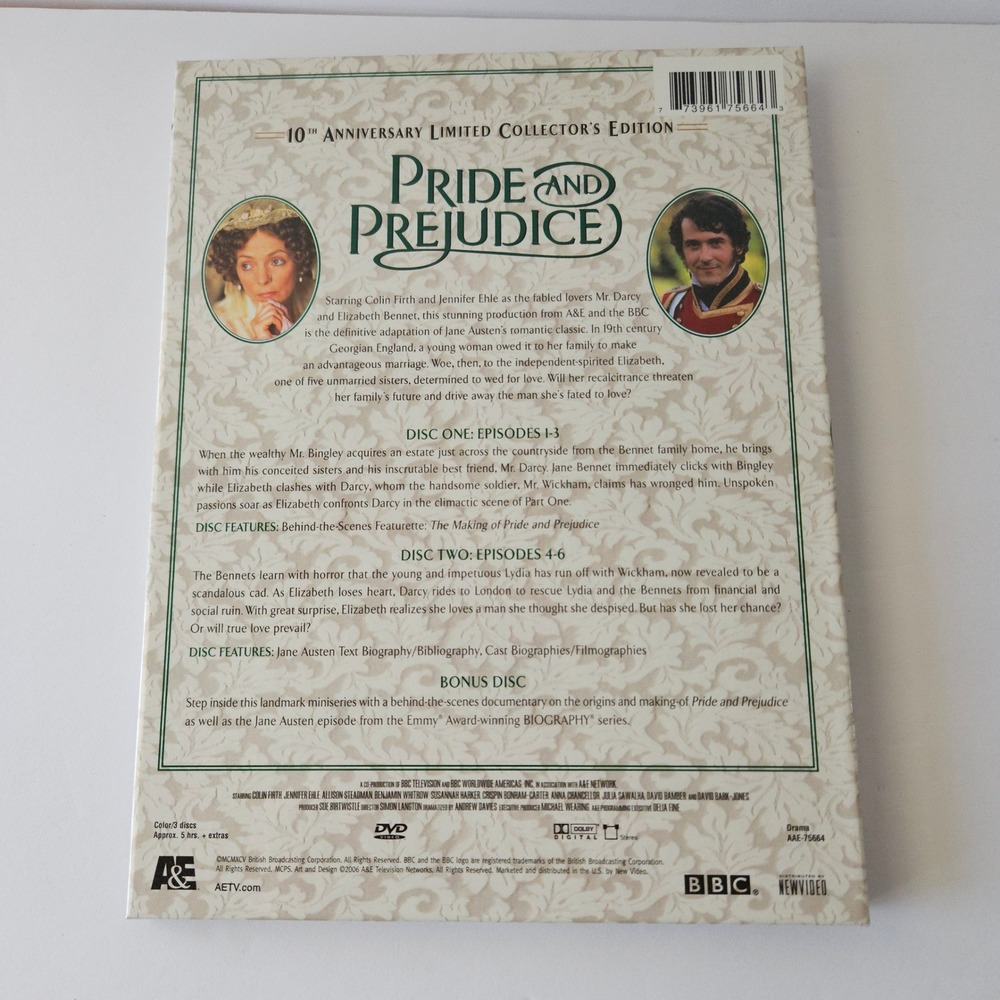 Pride and Prejudice 10th‎ Anniversary Limited Collectors Edition DVD SET + Book - Picture 6 of 7